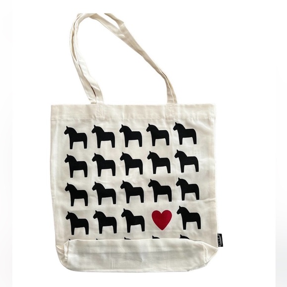 ♥️IKEA HASTHAGE Collection Christmas Holiday Cotton Shopping Grocery Tote Bag♥️ - Picture 1 of 6